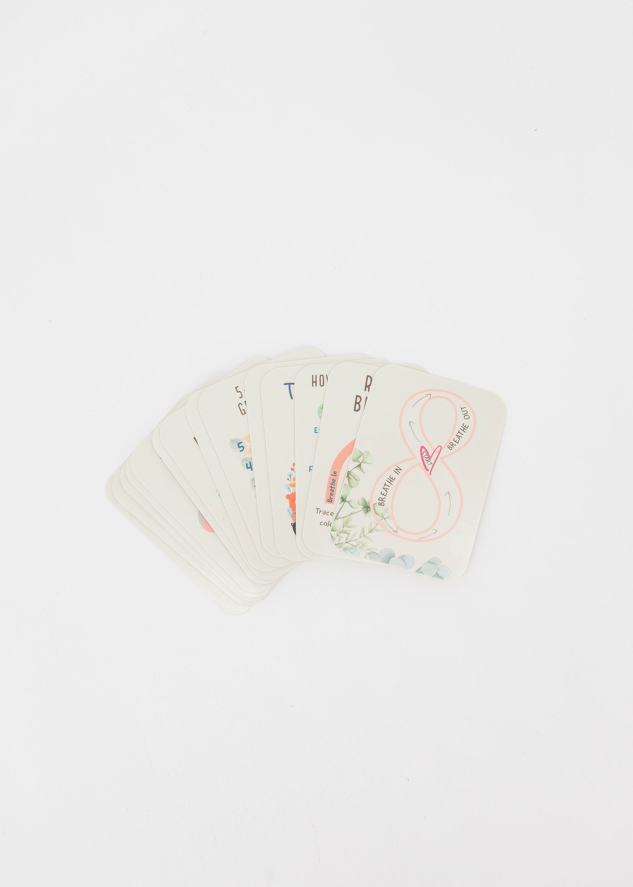 Breathing and calming cards for emotional regulation