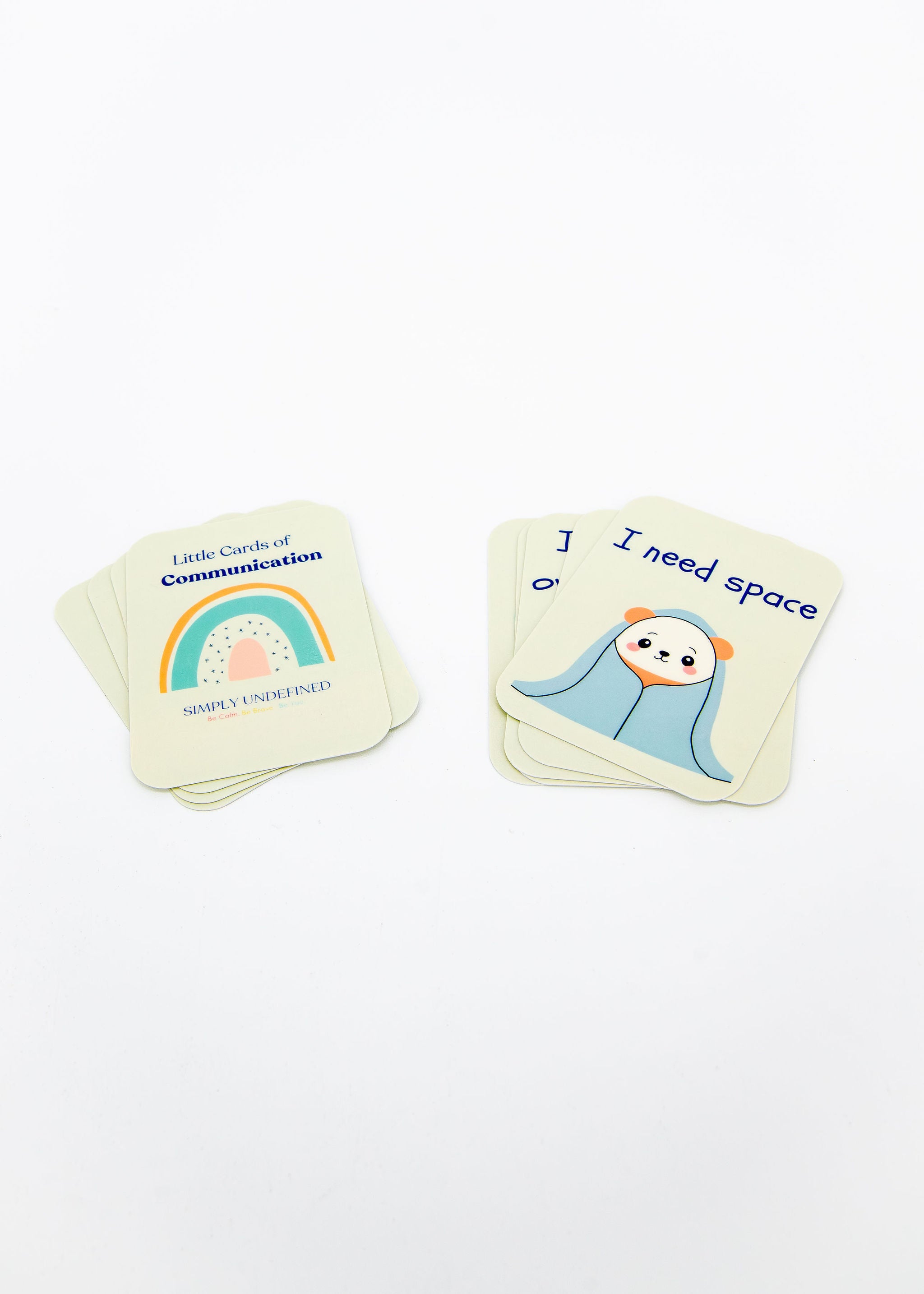 Visual communication cards for kids emotional expression