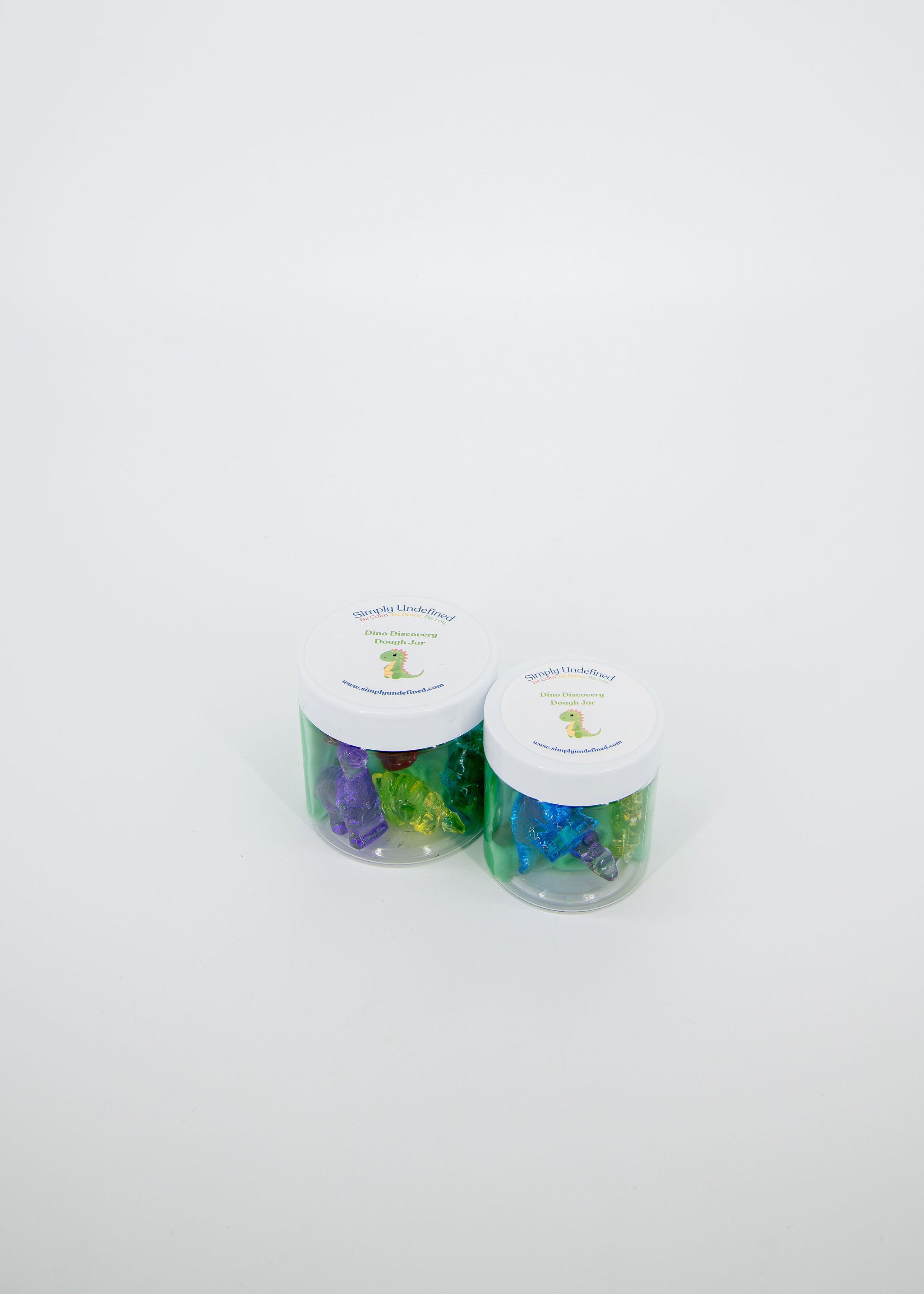 Dino Discovery sensory play dough jars for kids