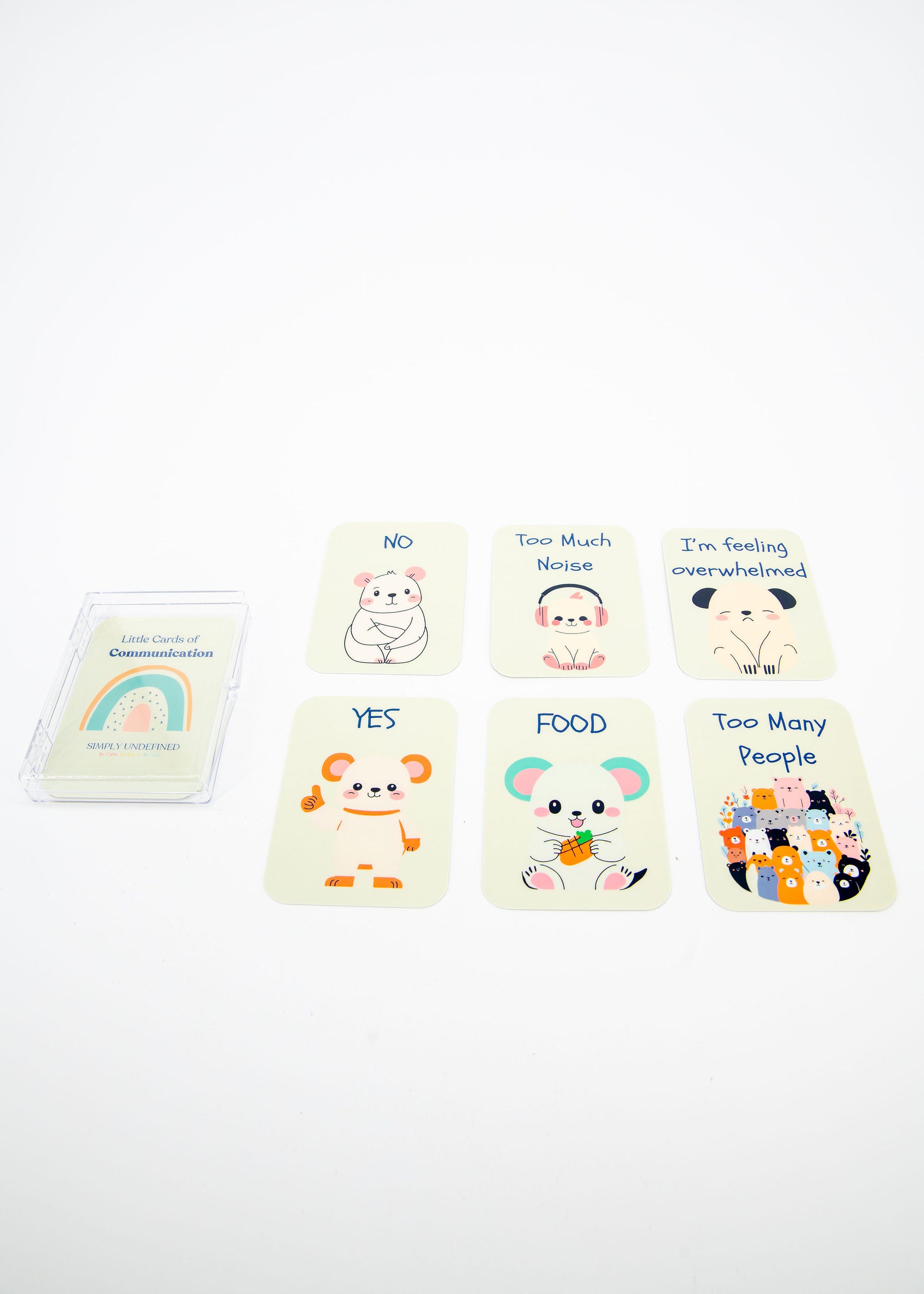 Picture communication cards for kids with visual prompts
