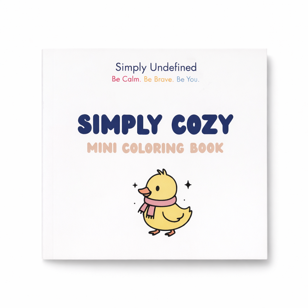 Simply Cozy mini coloring book for kids and mindful quiet time 